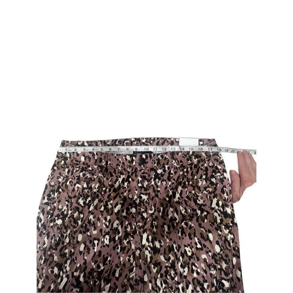 Lane Bryant Mid Rise Skinny Animal Print Pants Purple Sz 16 NWT - Picture 5 of 9